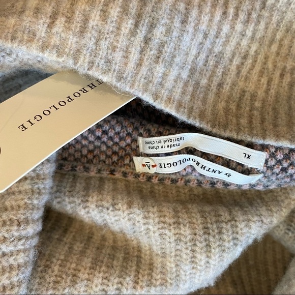 ANTHROPOLOGIE Emmy Cowl Neck Wool Blend Leopard Print Tunic Size M NEW - Picture 8 of 10